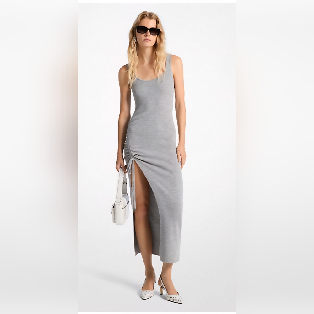 Michael Kors Gray High-Low Dress